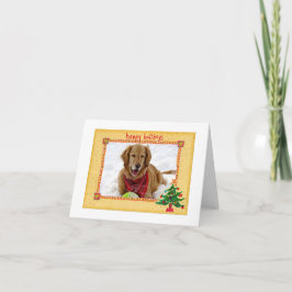 Golden Retriever Helgdag Stationary Helgkort
