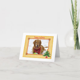 Golden Retriever Helgdag Stationary Helgkort