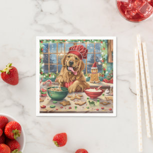 Golden Retriever Holiday Baking: Festiv julbakning Pappersservett