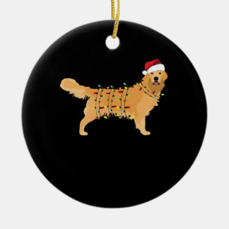 Golden Retriever Holiday Christmas Light Essential Julgransprydnad Keramik