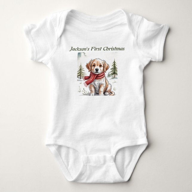  Golden Retriever Holiday Dog, Dog Lover, T Shirt (Framsida)