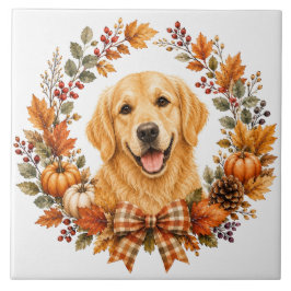 Golden Retriever Höst Kakelplatta