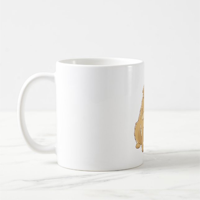 Golden Retriever hug Kaffemugg (Vänster)