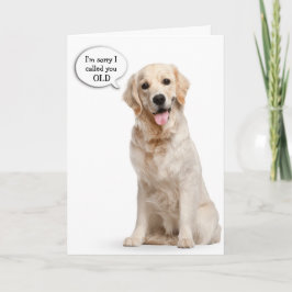 Golden Retriever Humous Birthday Kort