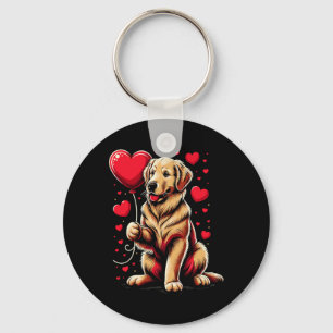 Golden Retriever Hund Alla hjärtans dag Hundägare  Nyckelring