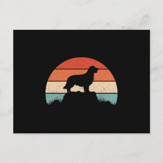 Golden Retriever Hund älskare Retro Sunset Meddelande Vykort
