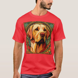 Golden Retriever Hund Art nouveau Stil T Shirt