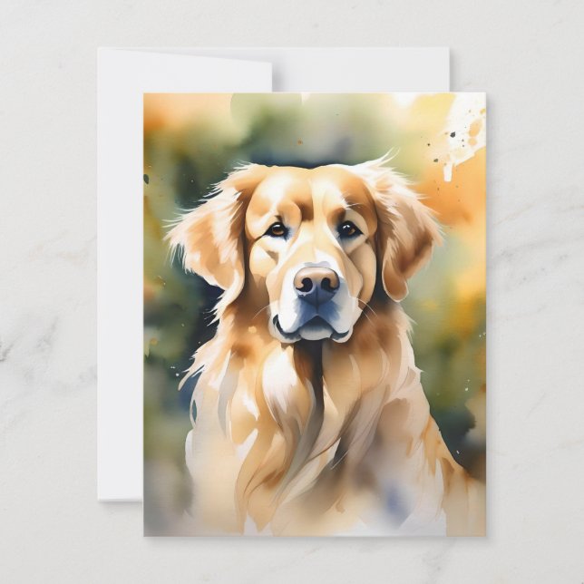 Golden Retriever Hund B Julkort (Framsida)