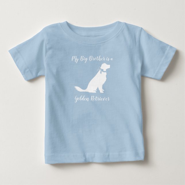 Golden Retriever Hund Baby Shower Blue Boy T Shirt (Framsida)