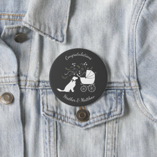 Golden Retriever Hund Baby Shower Gender Neutral Knapp