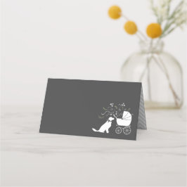 Golden Retriever Hund Baby Shower Gender Neutral Placeringskort
