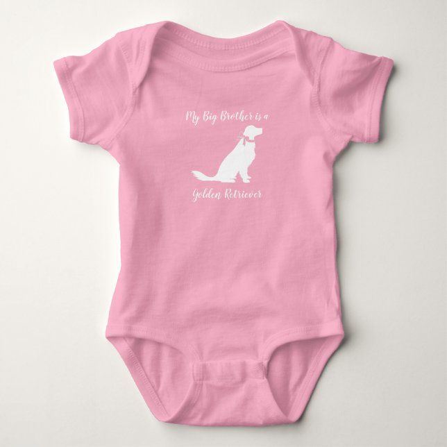 Golden Retriever Hund Baby Shower Rosa T Shirt (Framsida)