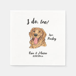 Golden Retriever Hund Bröllop Cocktail Napkins Pappersservett