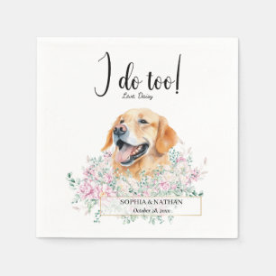 Golden Retriever Hund Bröllop Cocktail Napkins Pappersservett