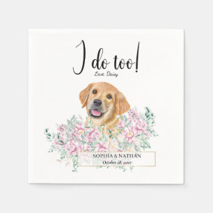 Golden Retriever Hund Bröllop Cocktail Napkins Pappersservett
