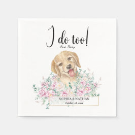 Golden Retriever Hund Bröllop Cocktail Napkins Pappersservett
