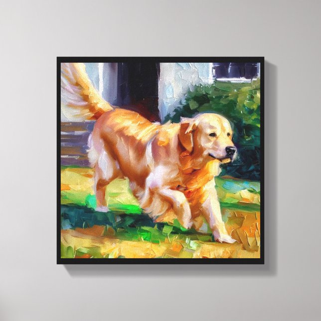 Golden Retriever Hund Canvastryck (Framsida)