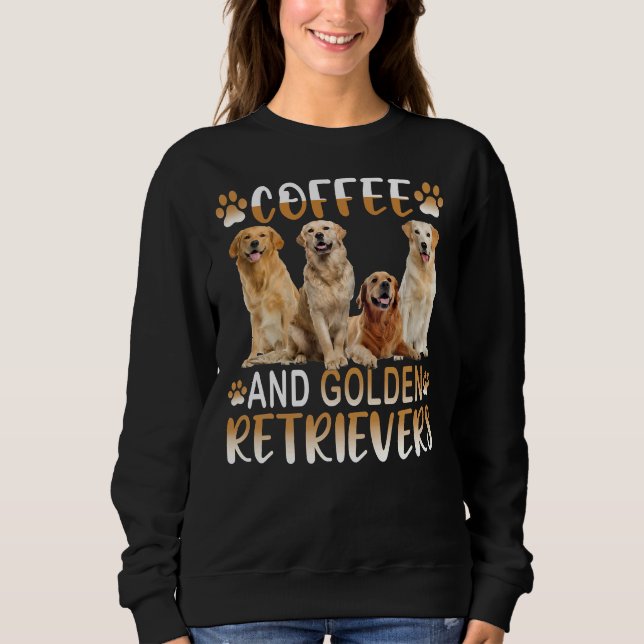 Golden Retriever Hund Coffee T Shirt (Framsida)