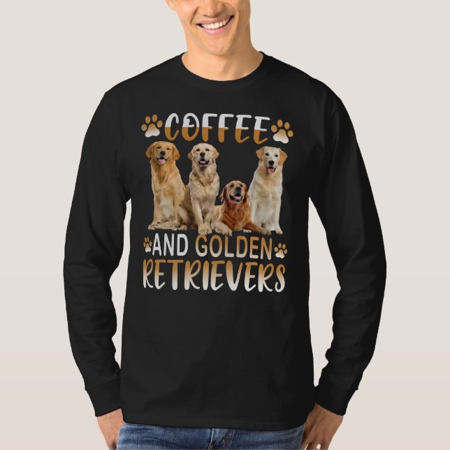 Golden Retriever Hund Coffee T Shirt (Framsida)