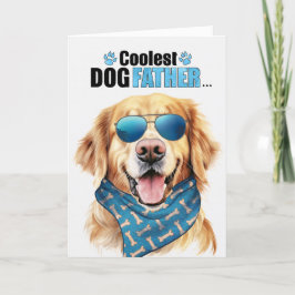 Golden Retriever Hund Coolest Pappa Fars dag Helgkort