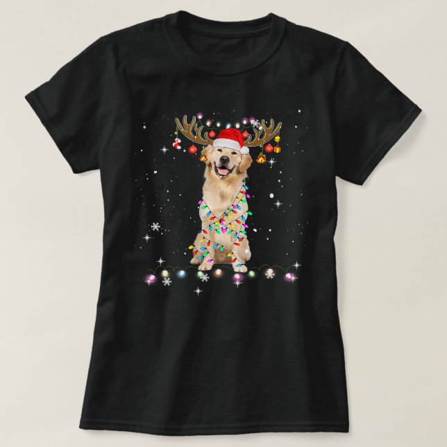 Golden Retriever Hund Cute Golden Retriever Christ T Shirt (Design framsida)