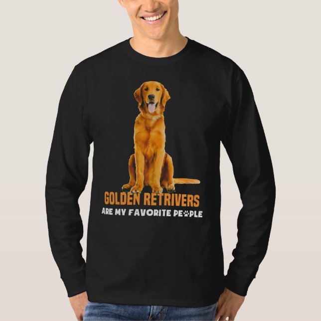 Golden Retriever Hund Cute Hundar Funny Pet T Shirt (Framsida)