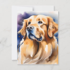 Golden Retriever Hund D Julkort