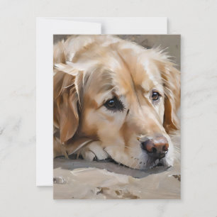 Golden Retriever Hund F Julkort