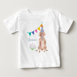 Golden Retriever Hund Första födelsedag Kummel Nam T Shirt