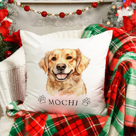 Golden Retriever Hund Hand Teckning Personlig Kudde