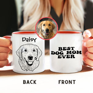 Golden Retriever Hund Hand Teckning Personlig Mugg