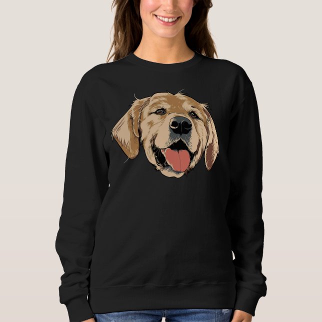Golden Retriever Hund Head Graphic Spirit Animal e T Shirt (Framsida)