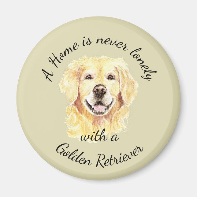 Golden Retriever Hund Home Quote Pet Animal Magnet (Framsidan)
