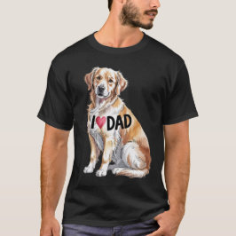 Golden Retriever Hund I Kärlek Pappa T Shirt