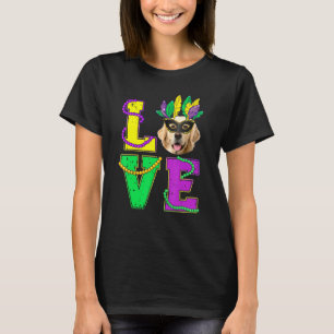 Golden Retriever Hund I Kärlek Puppy Mardi Gras Ma T Shirt