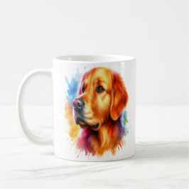 Golden Retriever-Hund i vattenfärg Kaffemugg