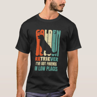 Golden Retriever Hund Jag Har Vänner På Låga Ställ T Shirt