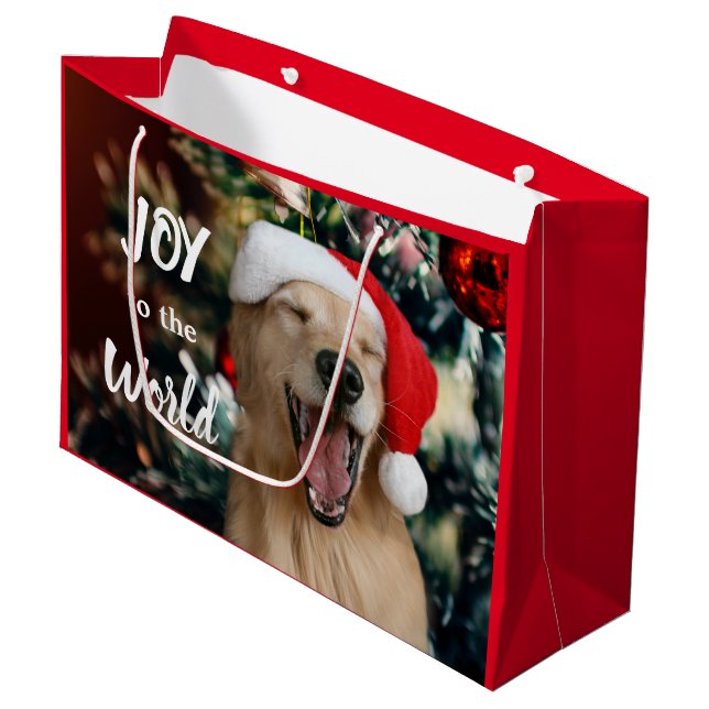 Golden Retriever Hund Joy till jul (Framsidan Vinklad)