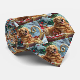 Golden Retriever Hund Jul Festive Slips