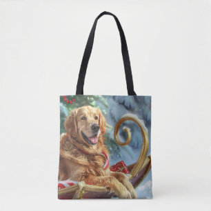Golden Retriever Hund Jul Festive Tygkasse
