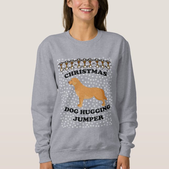 Golden Retriever hund jul-Hund Hugger T Shirt (Framsida)