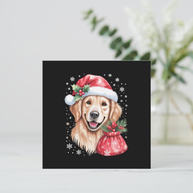 Golden Retriever Hund-Julfesten Julljus Inbjudningar (Stående Fram)