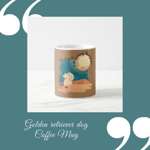 golden retriever hund kaffe kaffemugg