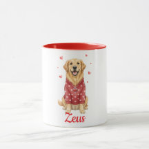 Golden Retriever hund kaffemugg valentine dag 2026