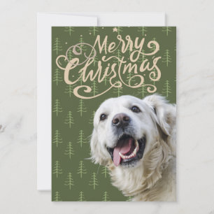 Golden Retriever Hund Leende God Jul Julkort