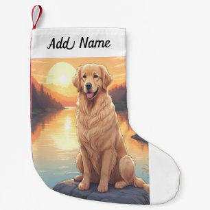 Golden Retriever Hund Liten Julstrumpa