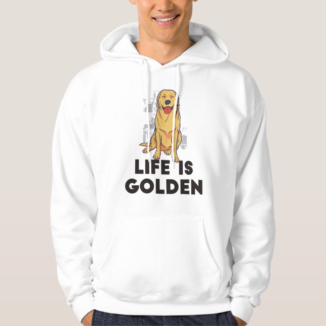 Golden Retriever Hund - Livet är gyllene Hoodie (Framsida)