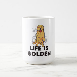 Golden Retriever Hund - Livet är gyllene Kaffemugg