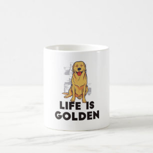 Golden Retriever Hund - Livet är gyllene Kaffemugg