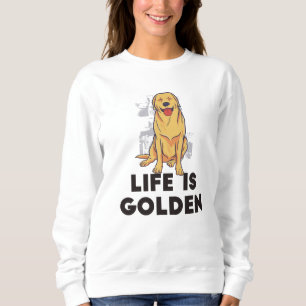 Golden Retriever Hund - Livet Är Gyllene T Shirt